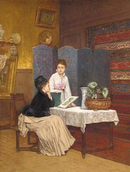 The Private View by Auguste Toulmouche