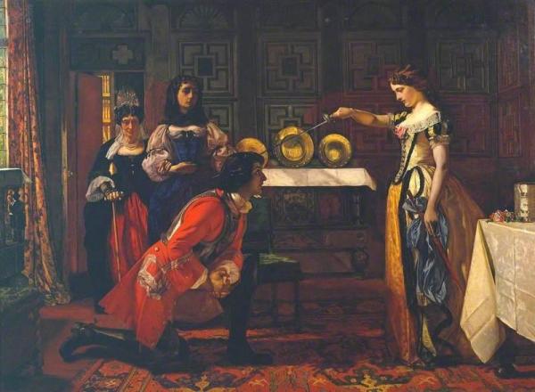 Beatrix Knighting Esmond by Augustus Leopold Egg Oil Painting Reproductions
