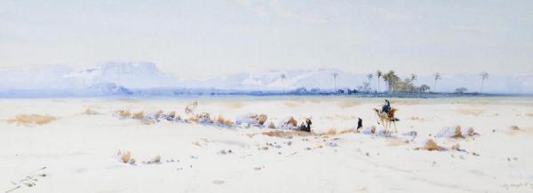In The Desert Near Luxor by Augustus Osborne Lamplough