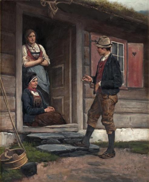 Conversation By The Door by Axel Hjalmar Ender