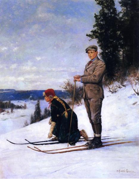 Cross Country Skiing by Axel Hjalmar Ender