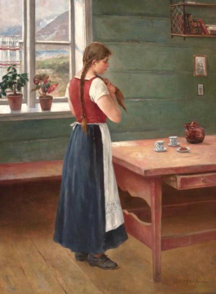 Girl In The Kitchen by Axel Hjalmar Ender