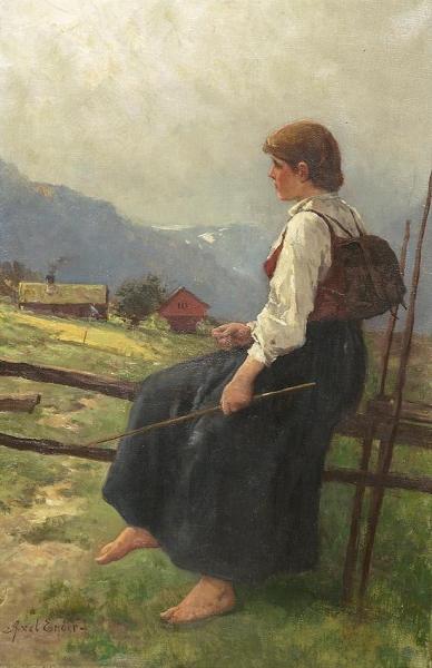 Untitled by Axel Hjalmar Ender Oil Painting Reproductions