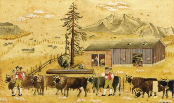 Alpaufzug by Babeli Giezendanner