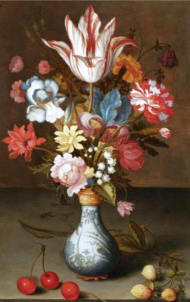 Still Life Of A 'semper Augustus' Tulip, Etc. by Balthasar Van Der Ast Oil Painting Reproductions