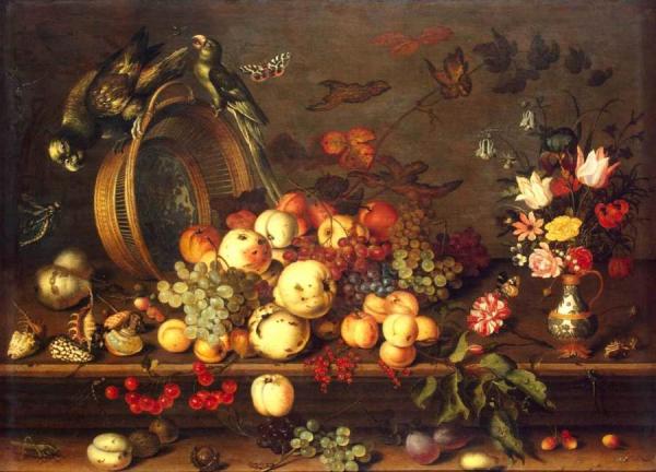 Still-life With Fruits, Shells And Insects by Balthasar Van Der Ast