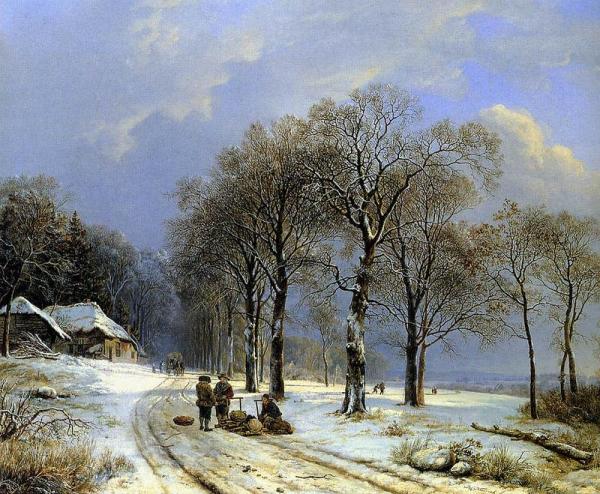 Winter Landscape by Barend Cornelis Koekkoek