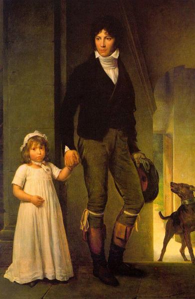 Jean-baptiste Isabey And His Daughter by Baron François Gérard Oil Painting Reproductions