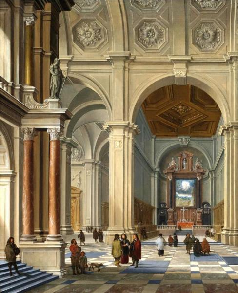 Interior Of A Vaulted Church by Bartholomeus Van Bassen
