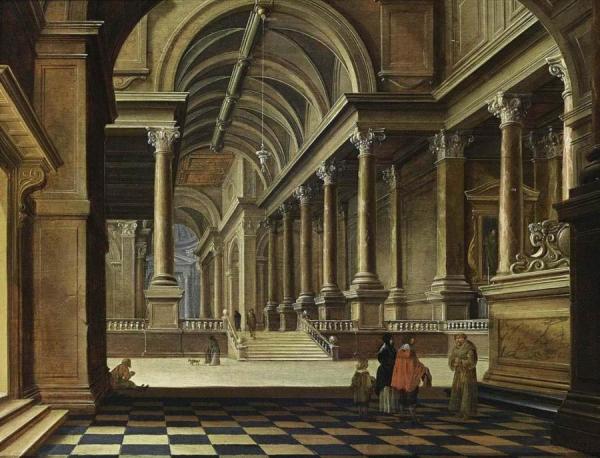 Interior Of An Imaginary Church by Bartholomeus Van Bassen Oil Painting Reproductions