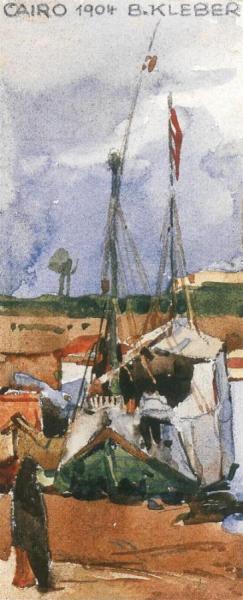 Cairo, Boat On The Nile by Bartle Kleber Oil Painting Reproductions