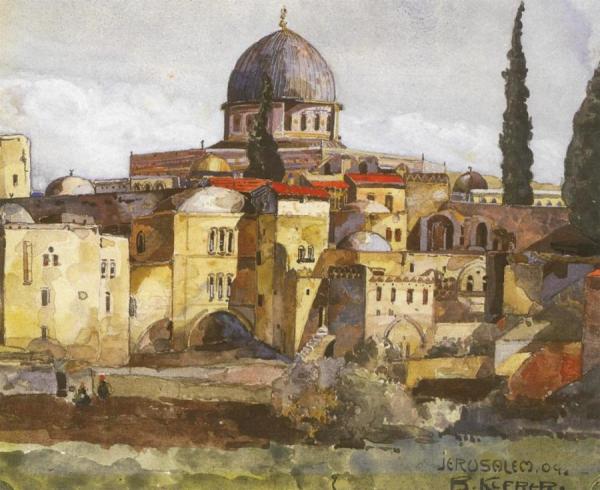 Jerusalem, Dome Of The Rock by Bartle Kleber Oil Painting Reproductions