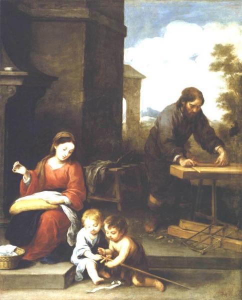Holy Family With The Infant St John by Bartolomé Esteban Murillo
