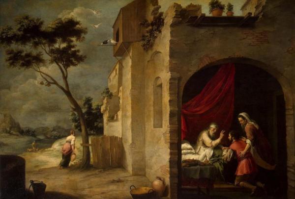 Isaac Blessing Jacob by Bartolomé Esteban Murillo