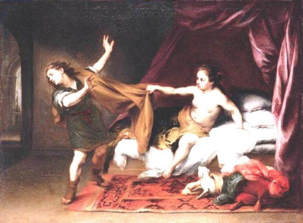 Joseph And Potiphar's Wife by Bartolomé Esteban Murillo