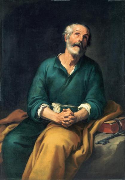 Saint Peter In Tears by Bartolomé Esteban Murillo Oil Painting Reproductions