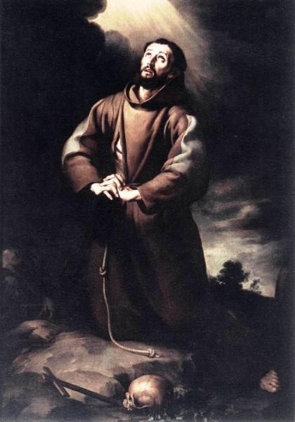 St Francis Of Assisi At Prayer by Bartolomé Esteban Murillo
