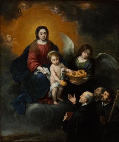 The Infant Jesus Distributing Bread To Pilgrims by Bartolomé Esteban Murillo