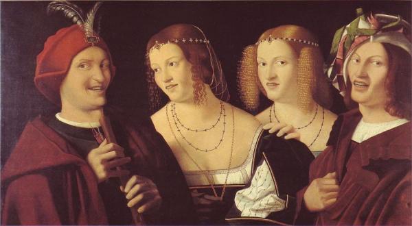 Four People Laughing by Bartolomeo Veneto