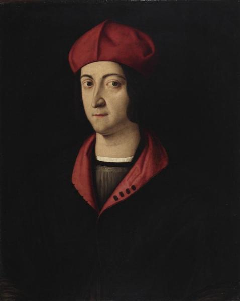 Portrait Of Cardinal Ippolito D'este by Bartolomeo Veneto