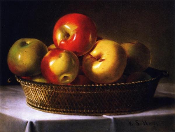 Still Life With Apples In A Basket by Barton Stow Hayes