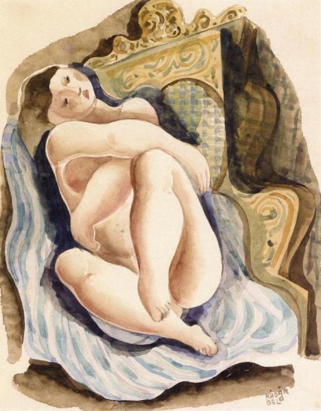 Béla Kádár Female Nude