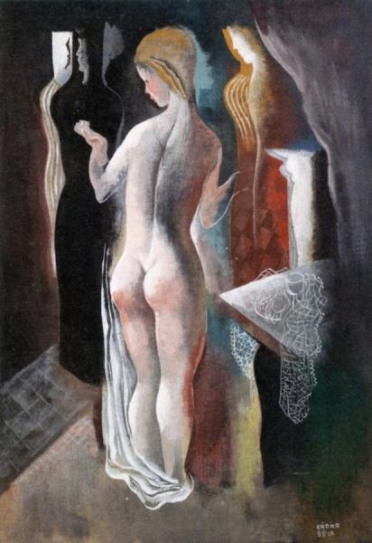 Béla Kádár Nude In An Interior
