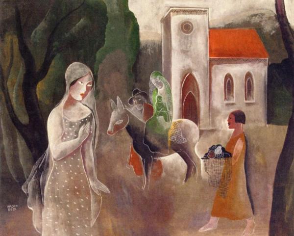 The Holy Family by Béla Kádár Oil Painting Reproductions