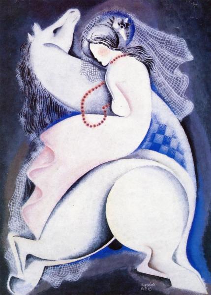 Béla Kádár Woman And Horse