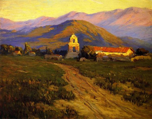 Sunrise, Mission At Pala Near San Luis Rey by Benjamin Chambers Brown