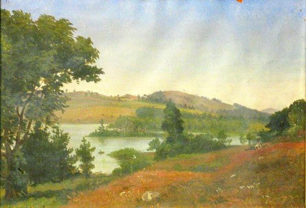 A Day On The Lake, 1849 by Benjamin Champney Oil Painting Reproductions