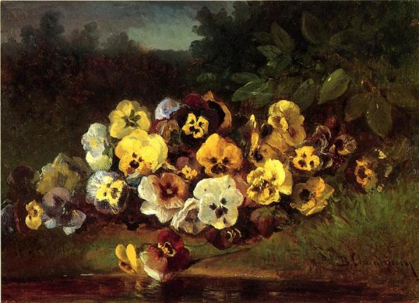 Benjamin Champney Pansies
