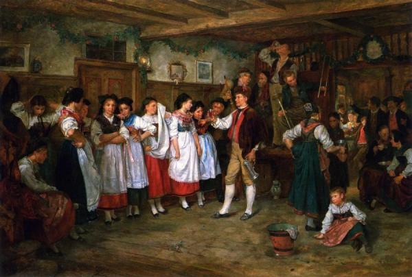 Dancing Break At An Alsatian Wedding by Benjamin Vautier Oil Painting Reproductions