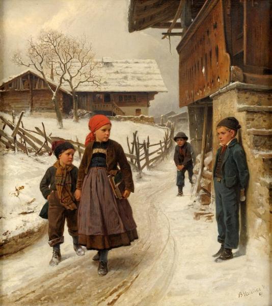 Here We Go by Benjamin Vautier Oil Painting Reproductions