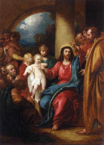Christ Showing A Little Child As The Emblem Of Heaven by Benjamin West Oil Painting Reproductions