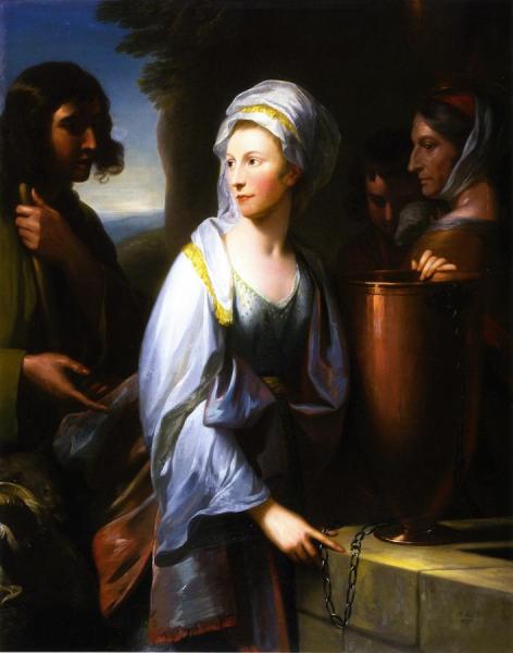 Mary, Wife Of Henry Thompson Of Kirby Hall, As Rachel At The Well by Benjamin West