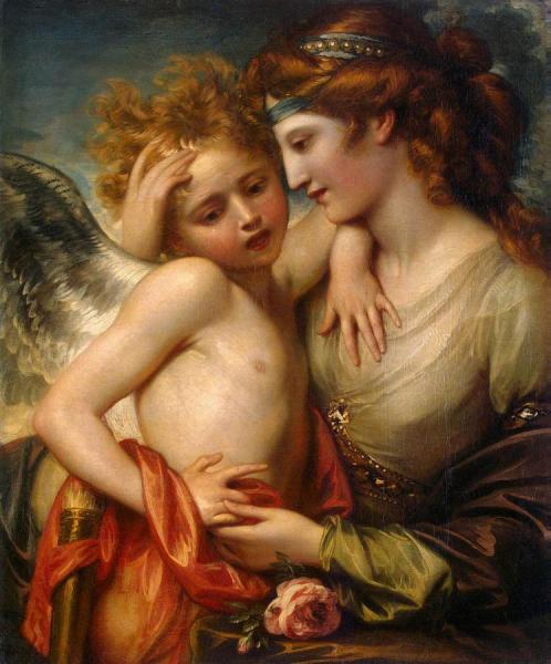 Benjamin West Venus Consoling Cupid Stung By A Bee