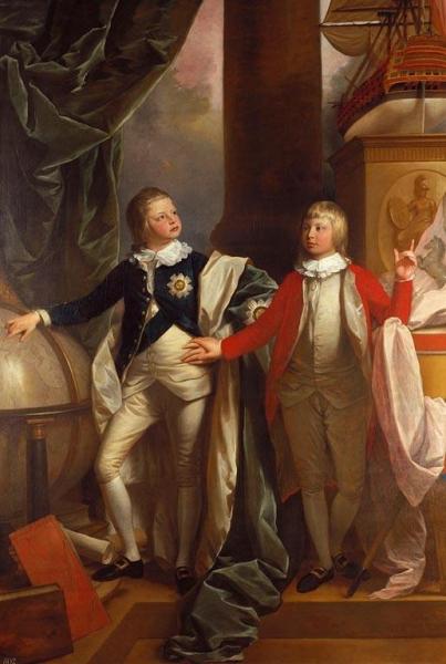 William Iv, When Prince William, And Edward, Duke Of Kent, When Prince Edward by Benjamin West