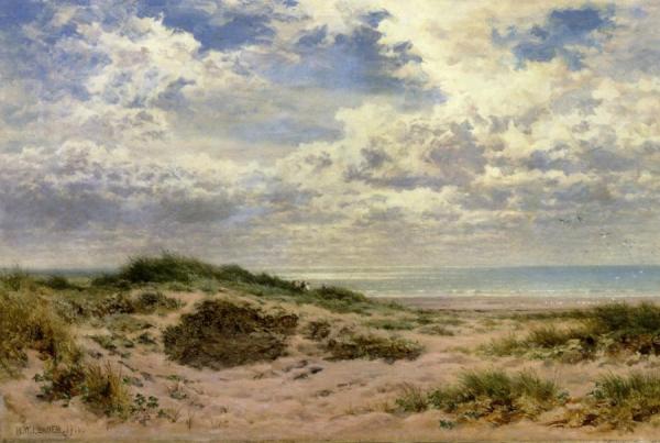 A Fine Morning On The Sussex Coast by Benjamin Williams Leader
