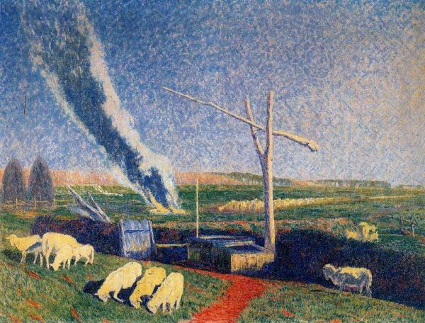 Cattle In Spring by Benvenuto Benvenuti