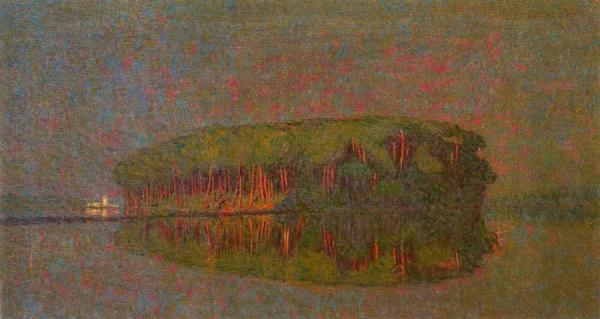 Reflected Pinewood by Benvenuto Benvenuti Oil Painting Reproductions