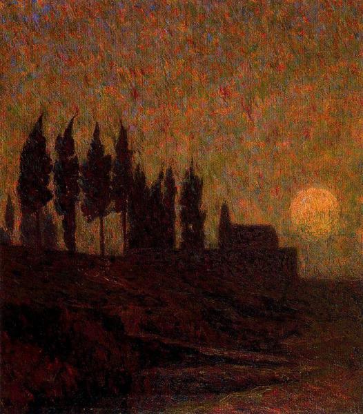 Small Cemetery In The Moonlight by Benvenuto Benvenuti