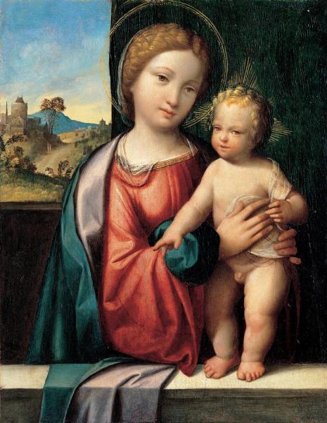 Madonna With The Child by Benvenuto Tisi