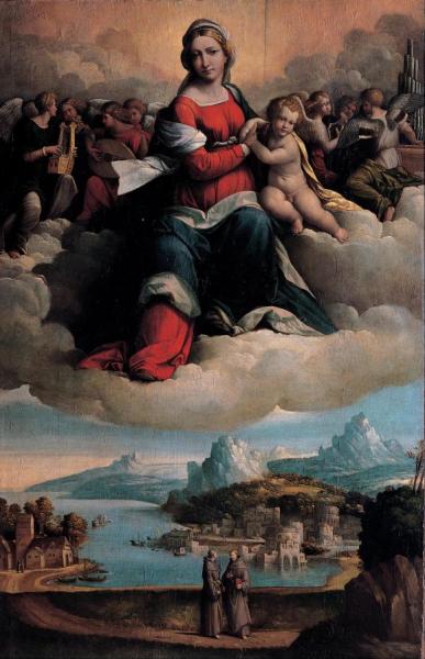 Madonna With The Child In Glory And Holy Ones by Benvenuto Tisi Oil Painting Reproductions