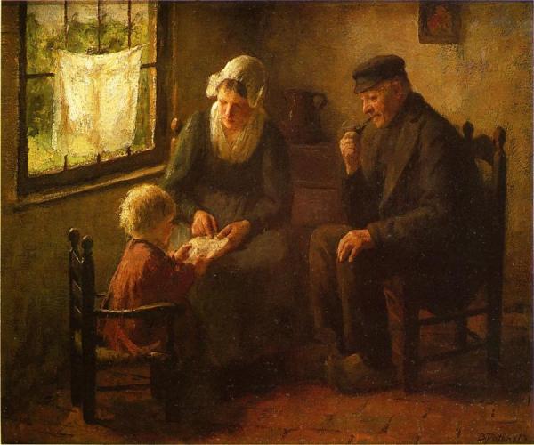 The Lesson by Bernard Pothast Oil Painting Reproductions