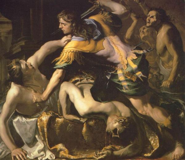 Oreste Tuant Égisthe Et Clytemnestre (1654) by Bernardino Mei