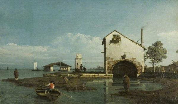 Capriccio:  The Lagoon, Venice by Bernardo Bellotto