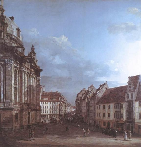 Dresden, The Frauenkirche And The Rampische Gasse by Bernardo Bellotto