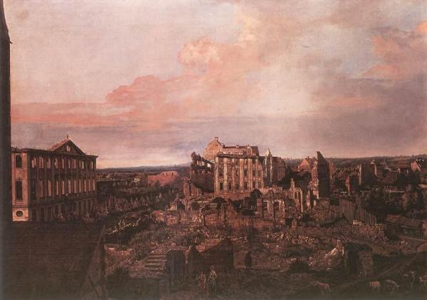 Dresden, The Ruins Of The Pirnaische Vorstadt by Bernardo Bellotto