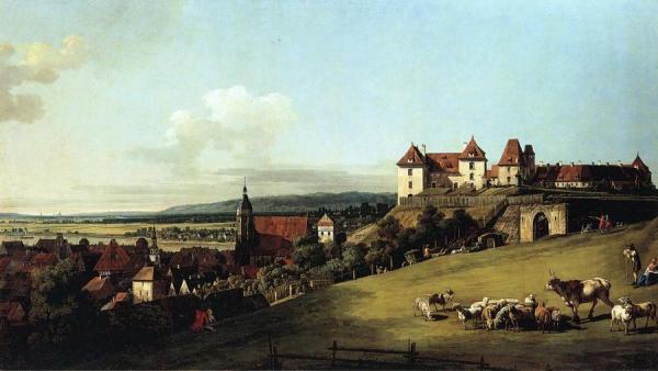 Fortress Of Sonnenstein Above Pirna by Bernardo Bellotto